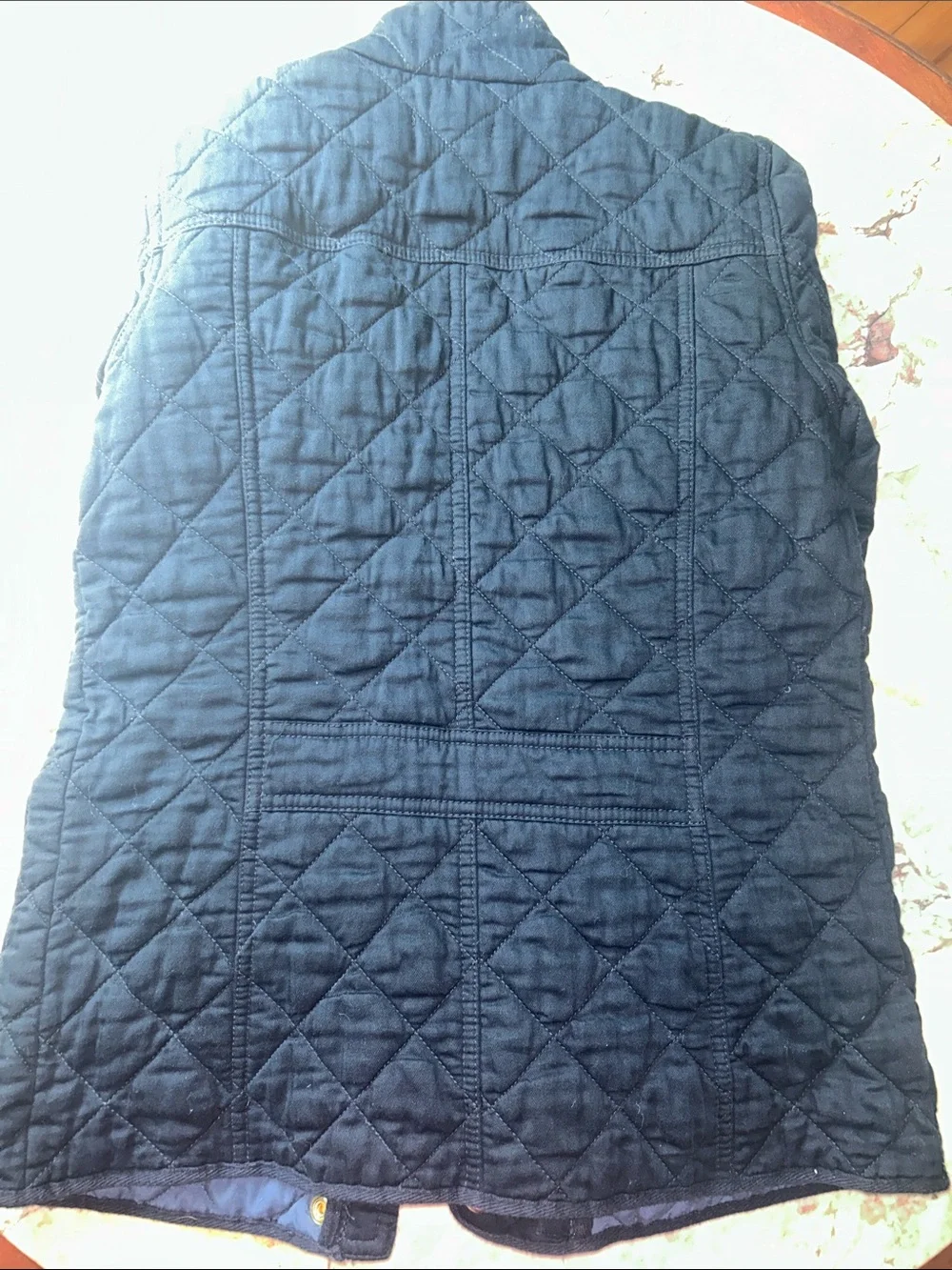J. Crew Quilted Navy Jacket with Gold Hardware